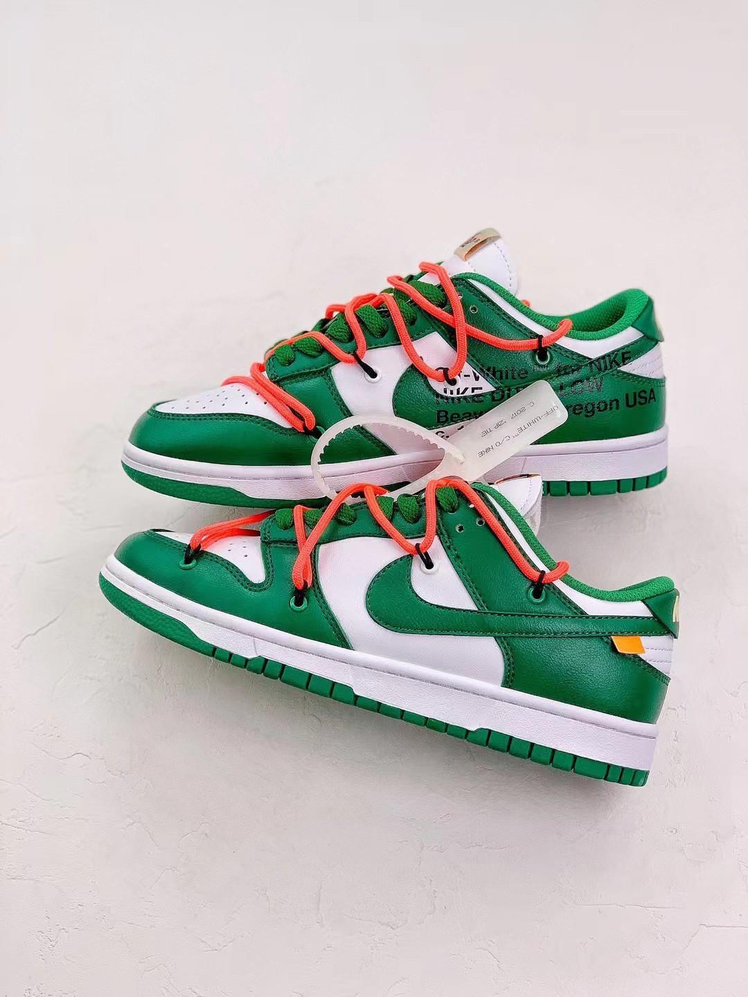 Nike|||OFF-WHITE x Nike Dunk Low 联名白绿
